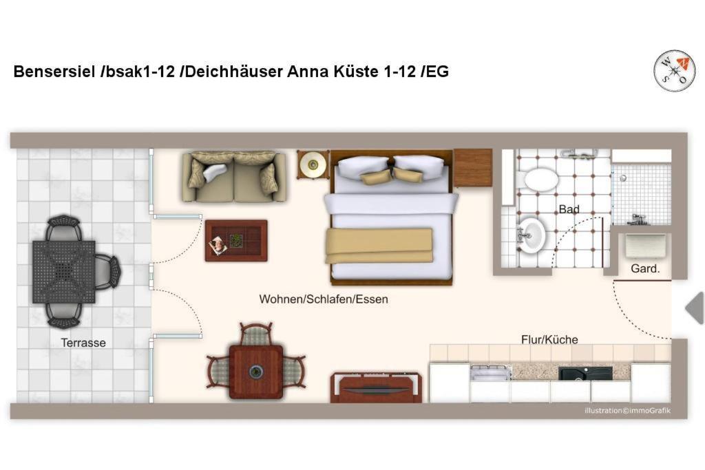 Deichhäuser Anna Küste Deichhäuser Anna Küste 1-12 Bensersiel Exterior foto